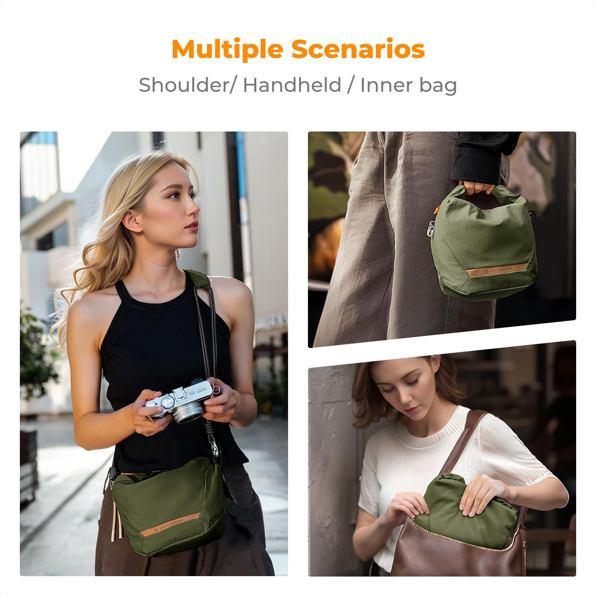 K&F CONCEPT Camera Sling Bag Small Camera Compact Case
