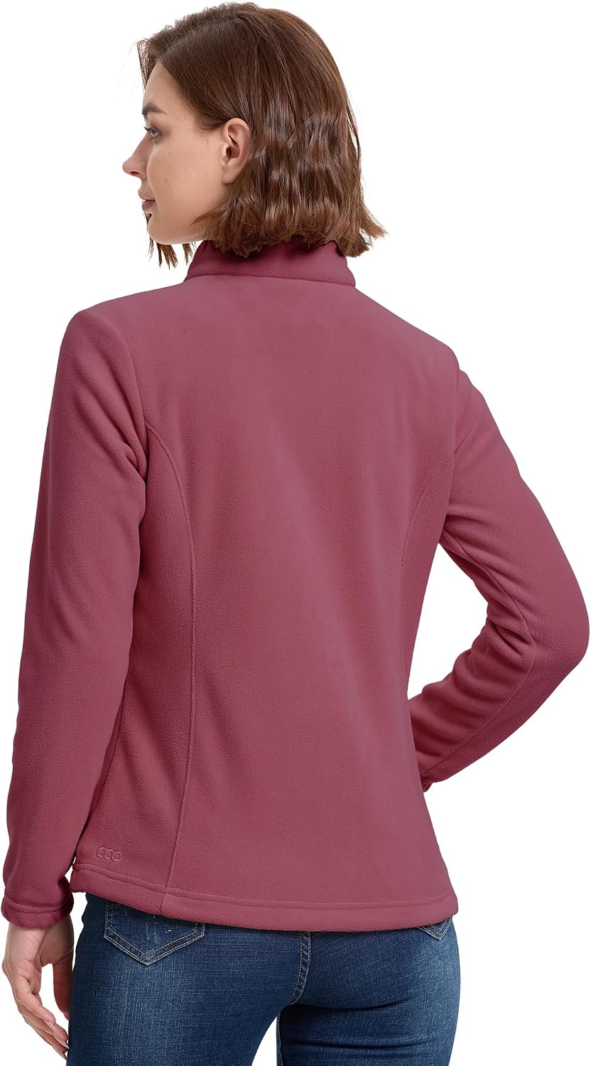 33,000ft Women's Polar Fleece Jacket Zip Up Lightweight Hiking Sweatshirt
