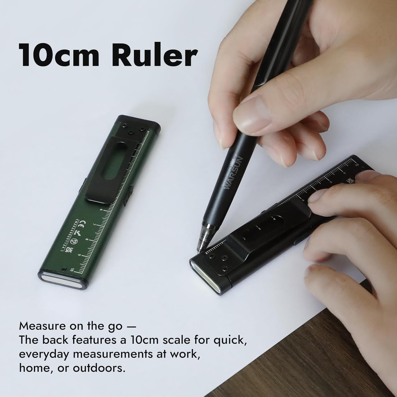 WARSUN T7 Rechargeable EDC Flashlight, Slim Pocket Flashlight with Clip & Magnetic Base, Portable LED Light for Everyday Carry, Night Walking, Car Repair & Emergency