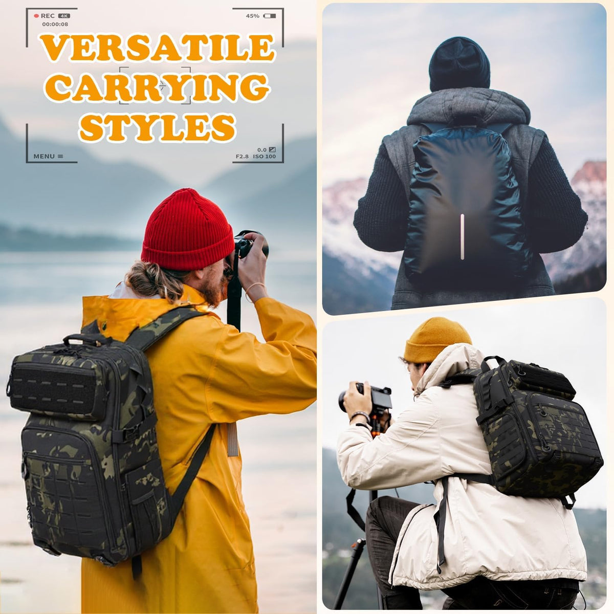 HAMBOLY Professional Camera Bag Backpack for DSLR, SLR & Mirrorless