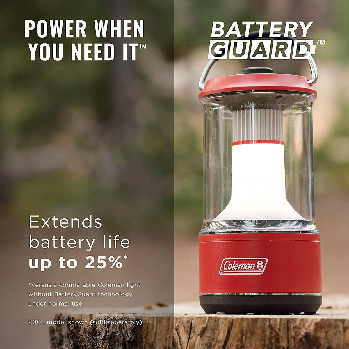 Coleman 1000 Lumens LED Water-Resistant Outdoor Camping Light Lantern with 4 Lighting Modes, and BatteryGuard Protection Technology, Green (2 Pack)