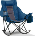 Unisakey Oversize Foldable Rocking Camping Chair300lbs Capacity,Blue