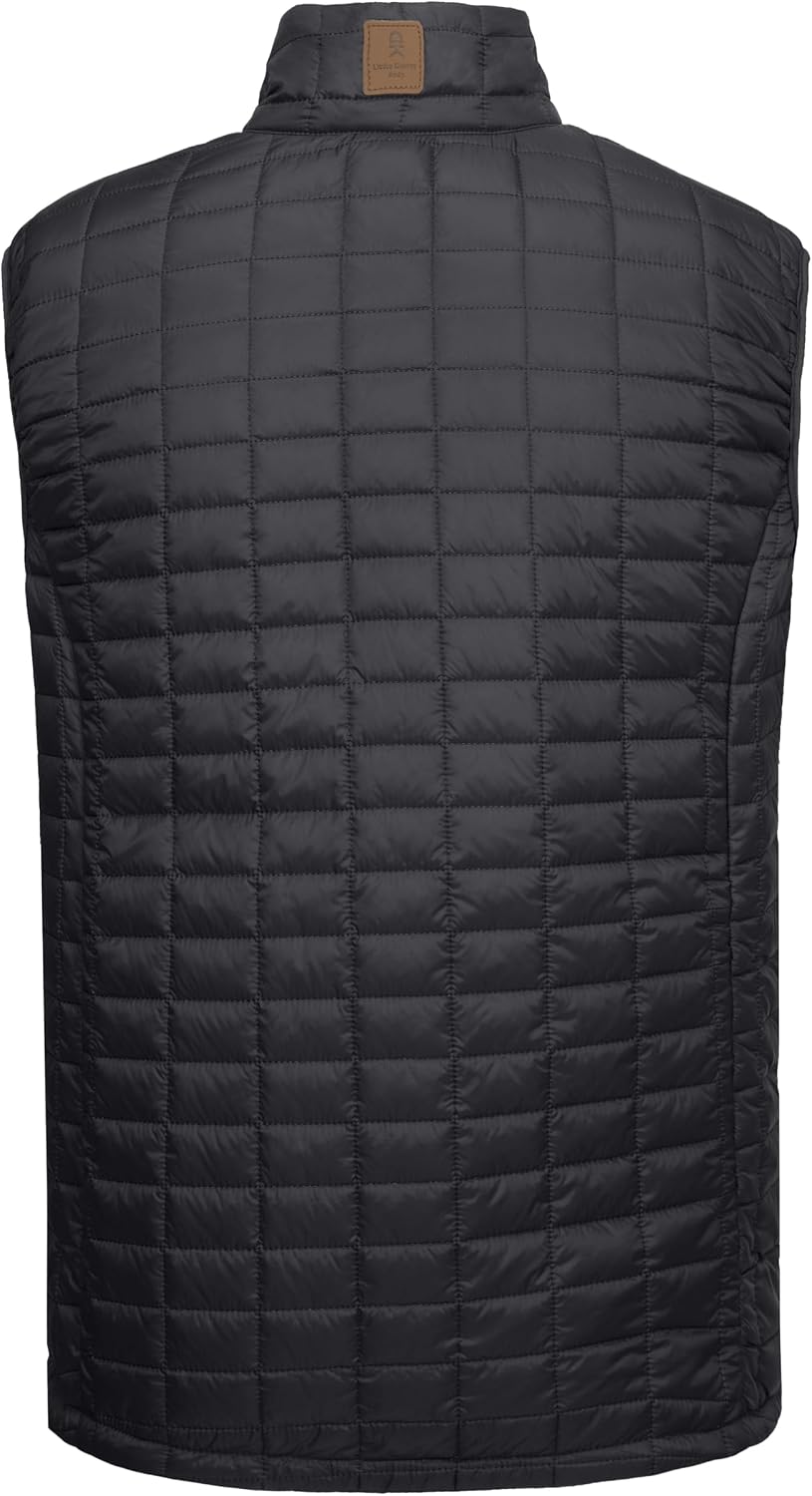 Little Donkey Andy Men's Puffer Vest, Lightweight Warm Sleeveless Jacket for Hiking Travel Golf