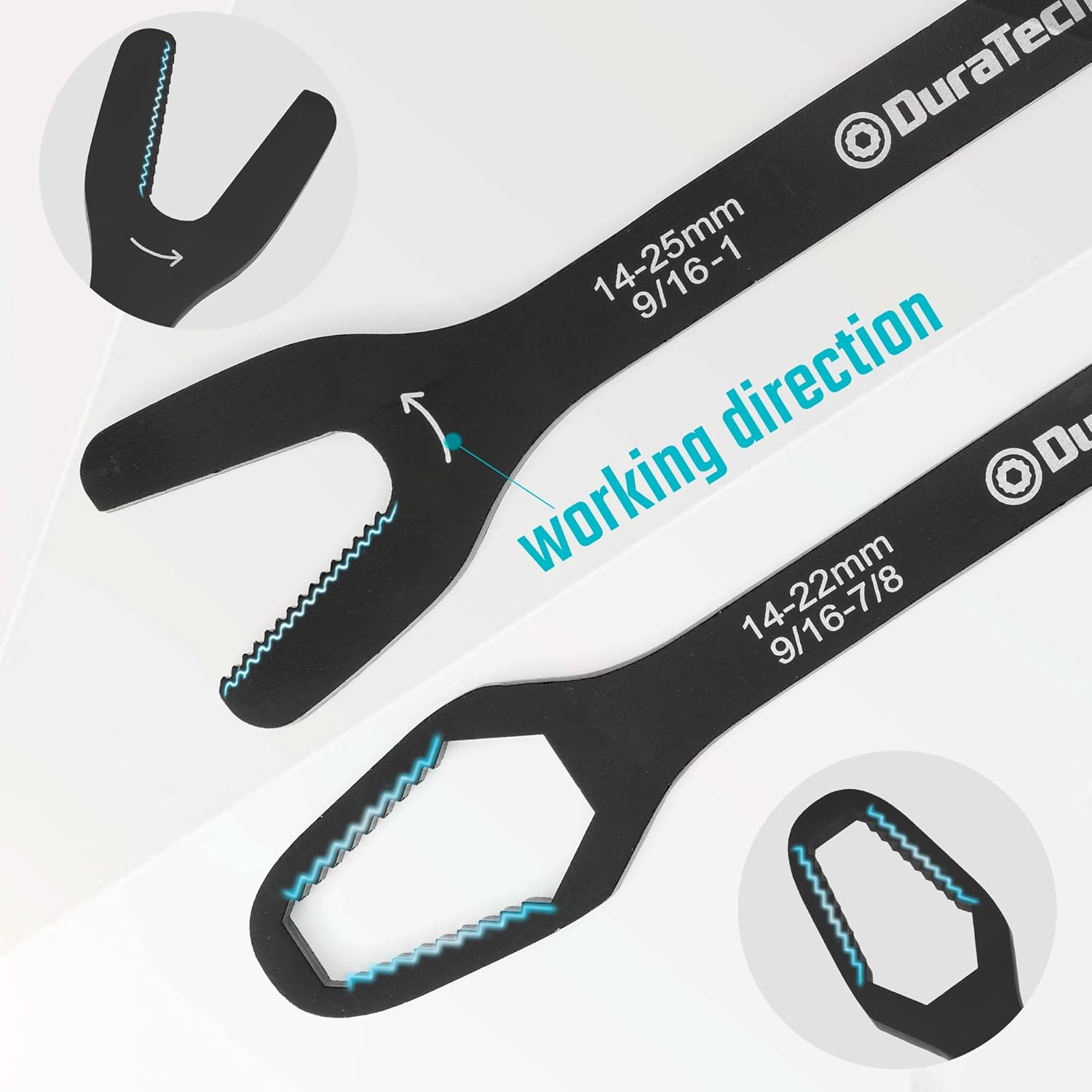 DURATECH Universal Wrench Set, SAE & Metric, 1/4”-1”& 6 mm-25 mm