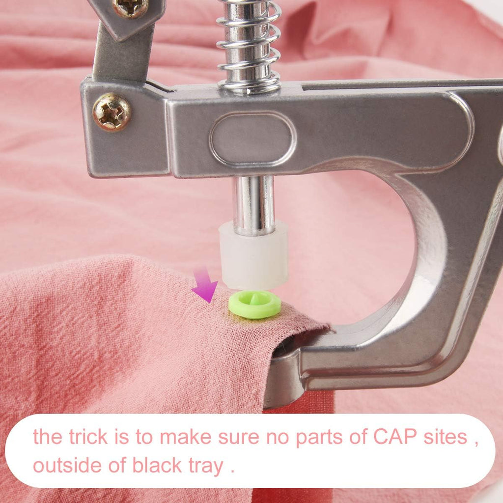 Cenoz Plastic Snaps for Fabric with Pliers Tool, 460 Sets 24 Colors