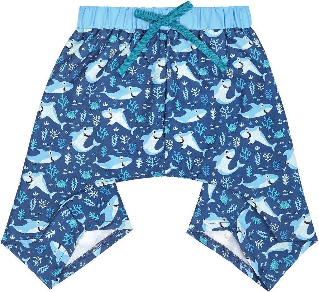HDE Dog Swim Trunks Hawaiian Shorts Beach Pool Puppy Swimsuit Bl Sharks XS