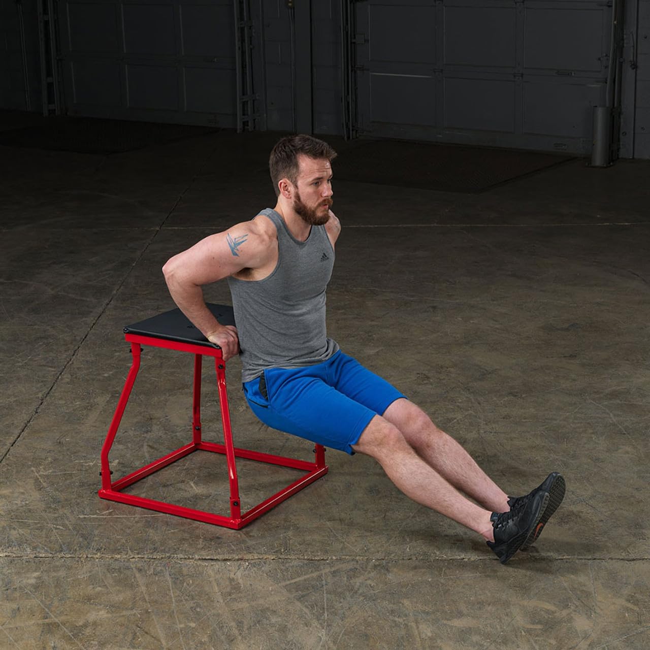 Body-Solid Tools Steel Frame Plyo Box - Ideal for Plyometric Jump Box Workouts, Step Up Exercises - Essential Equipment for Home Gym