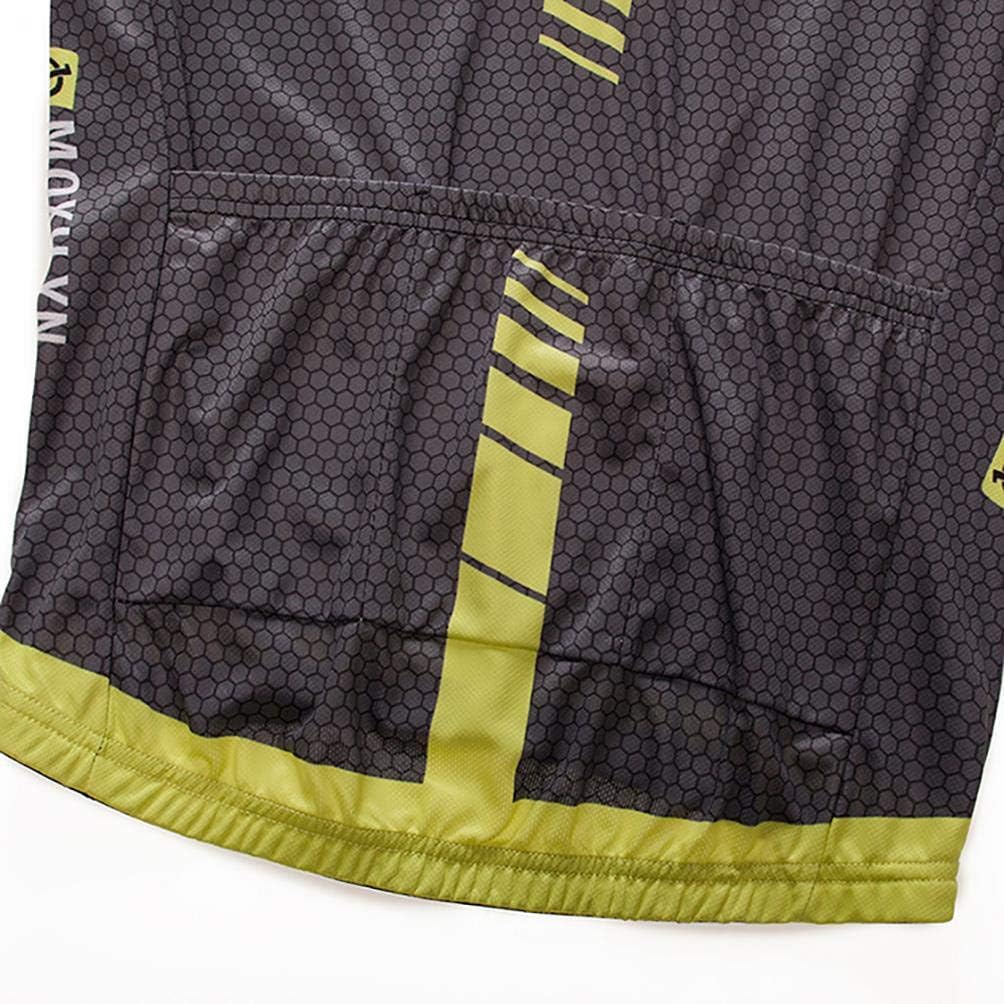 Men's Quick-Dry Cycling Jersey Set Road Bike Bicycle Shirt + Bib Shorts with 9D Gel Pad MTB Riding Clothing Kit