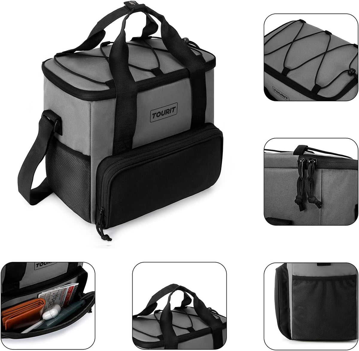 TOURIT Small Soft Cooler Bag Insulated, 24/35/46-Can Lunch Cooler Bag, Ice Chest, 14.6/24/32L Leakproof & Portable Coolers for Picnic, Beach, Camping, Work, Travel, Trip