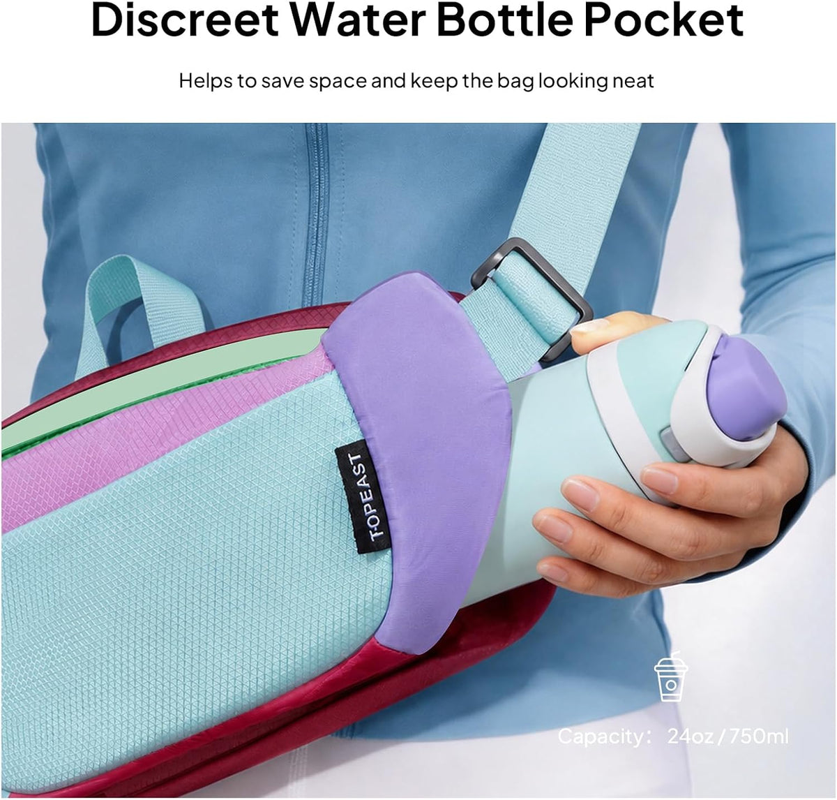 TOPEAST Waist Pack Large Capacity Fanny Pack with Water Bottle Pocket
