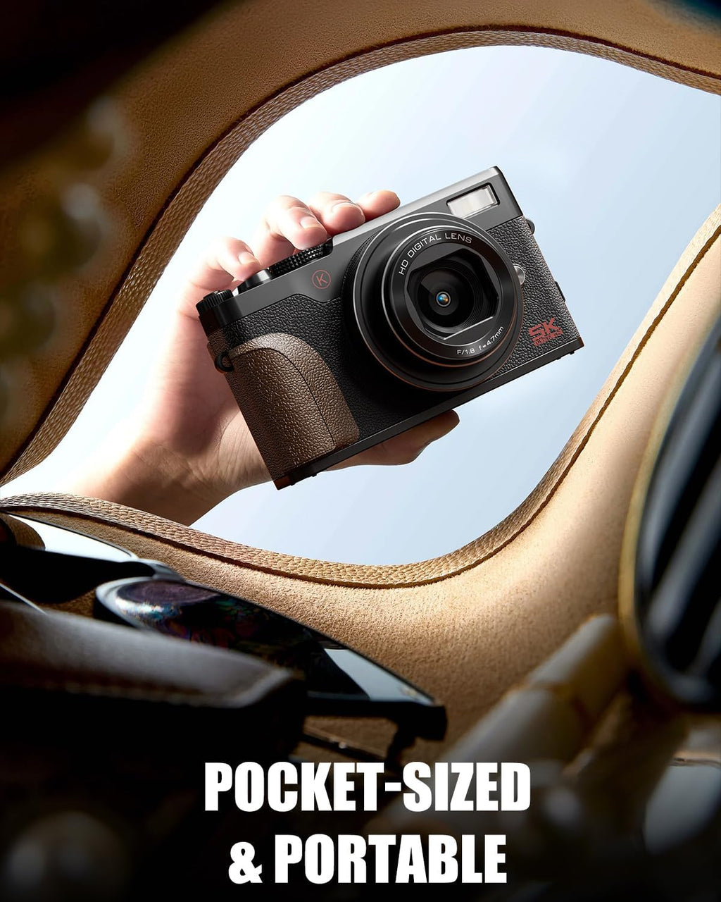 NBD 5K 64MP Digital Cameras for Photography, 18X Digital Zoom, Flip Screen