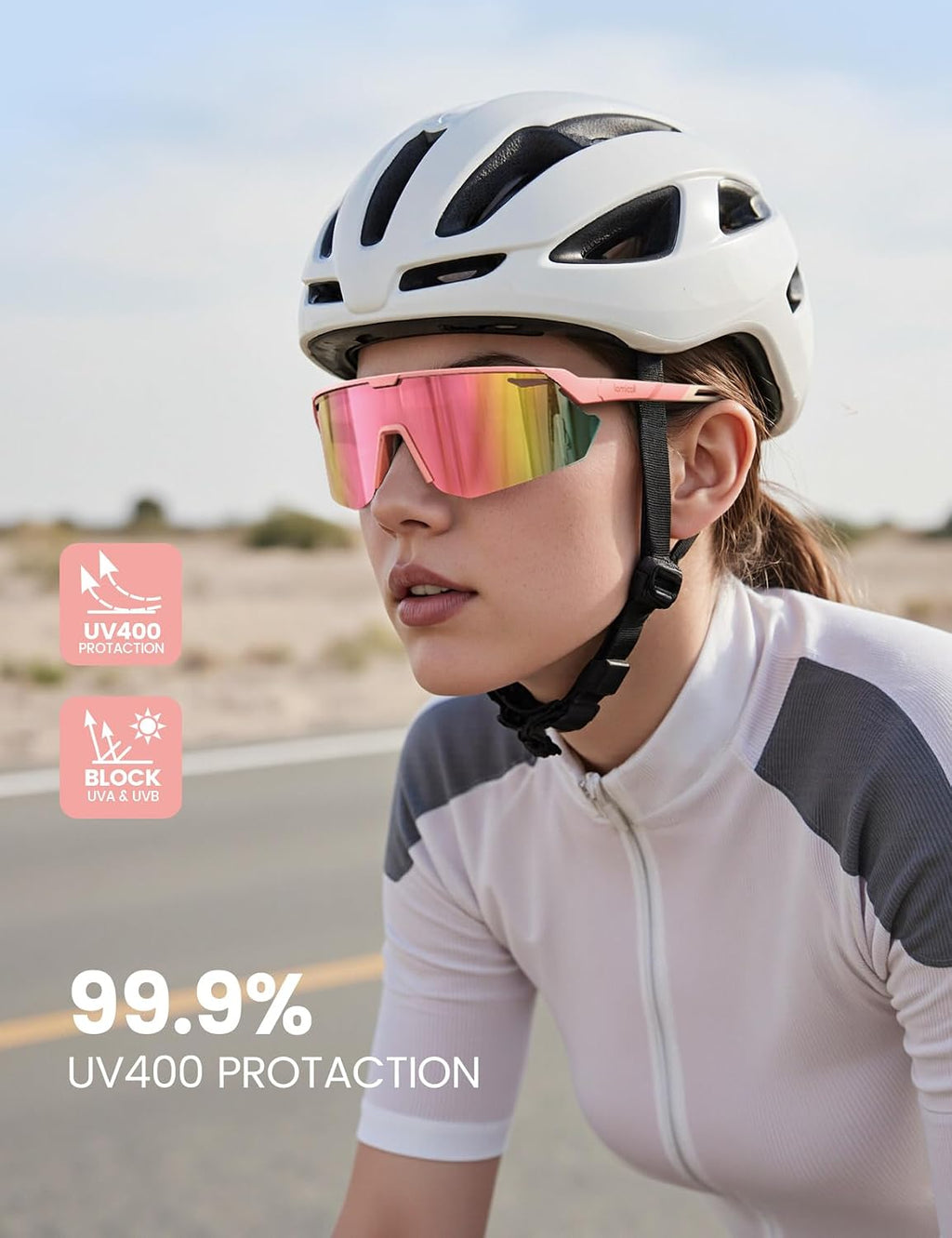 Lamicall 24g Polarized Sports Sunglasses for Men Women - UV400 Protection Sun Glasses for Baseball Running Cycling Fishing