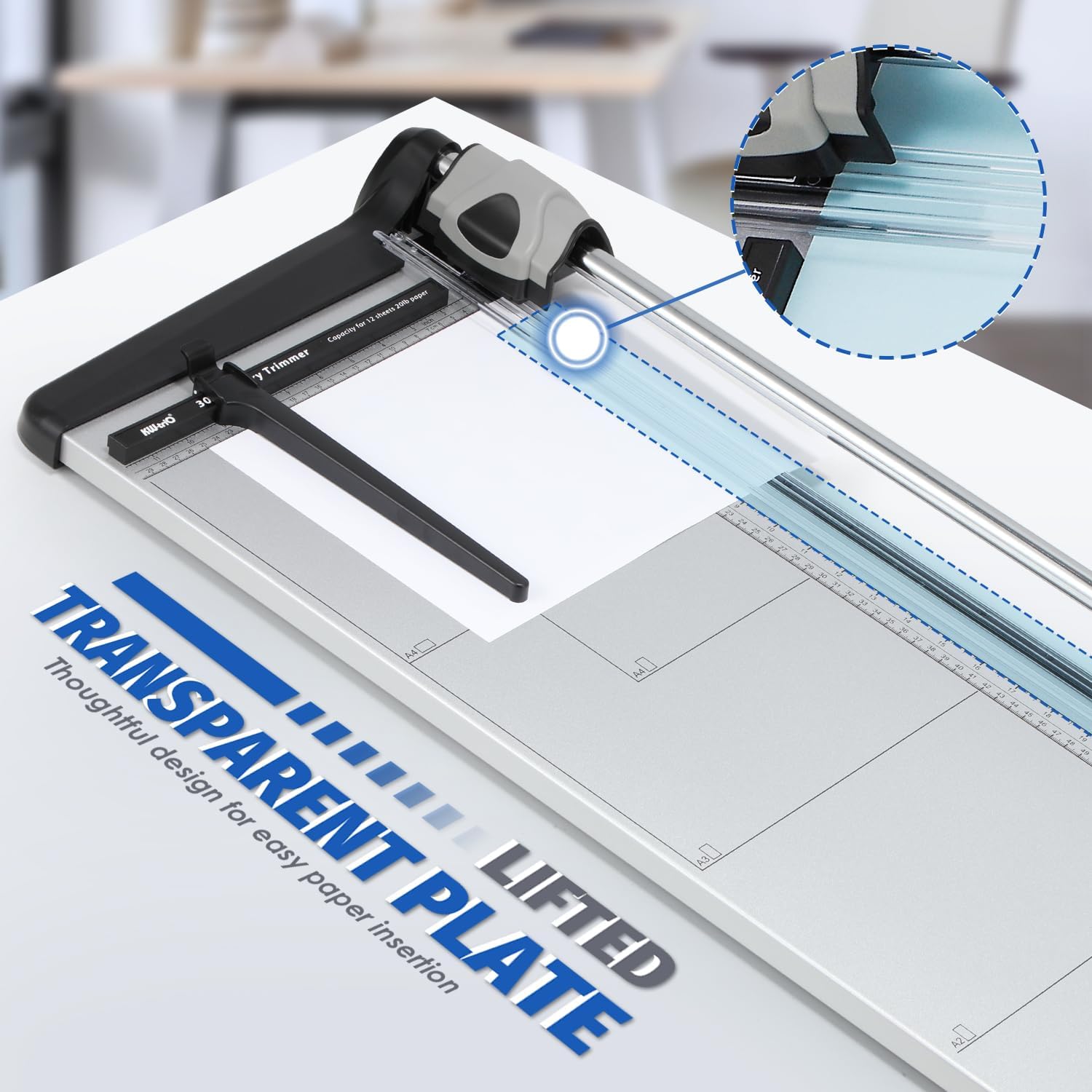 670mm(26.37") Rotary Paper Trimmer, 15 Sheets Heavy Duty Paper Trimmer
