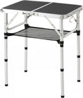 Folding Table Small, 24''L x16''W Camp Aluminum Table, Lightweight Portable