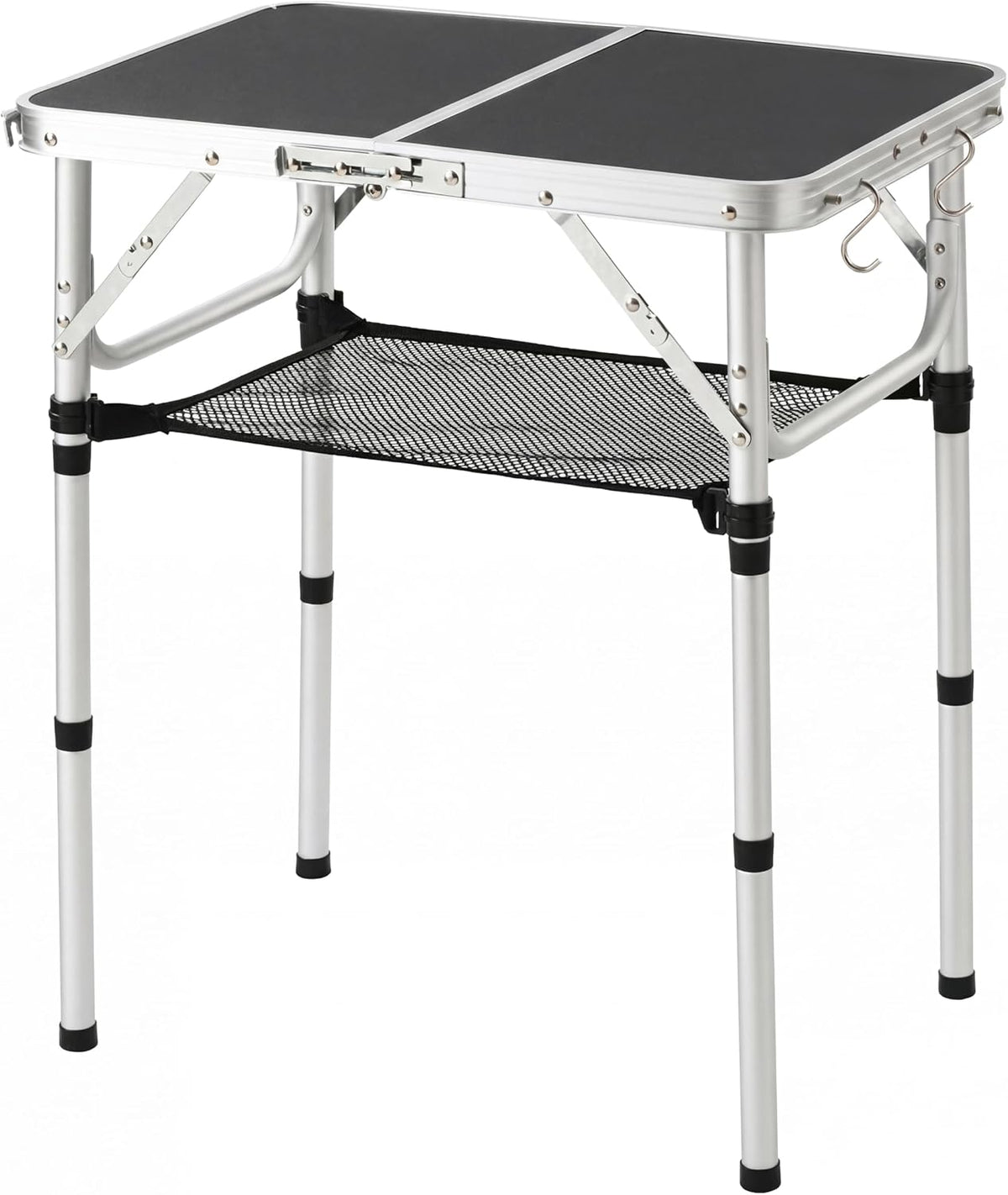 Folding Table Small, 24''L x16''W Camp Aluminum Table, Lightweight Portable