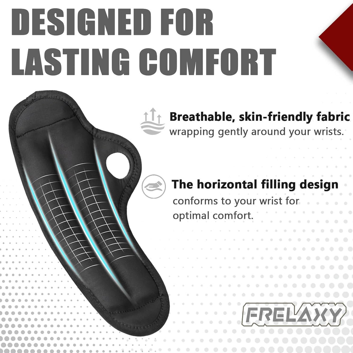Frelaxy Wrist Weights with Thumb Loops for Men Women (Pair)