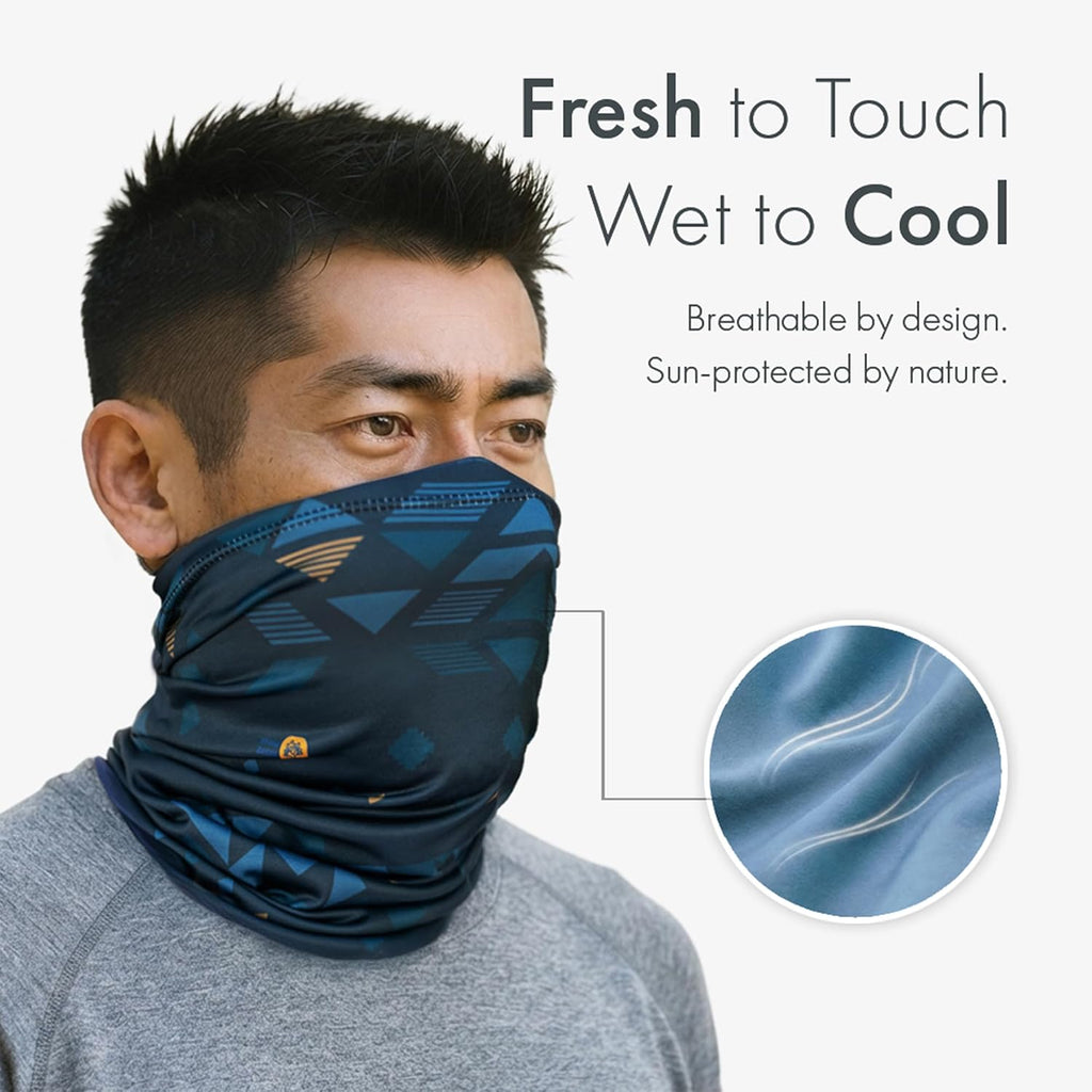 WHTE MOSS Cooling Neck Face Gaiter for Sun Protection UPF 50+