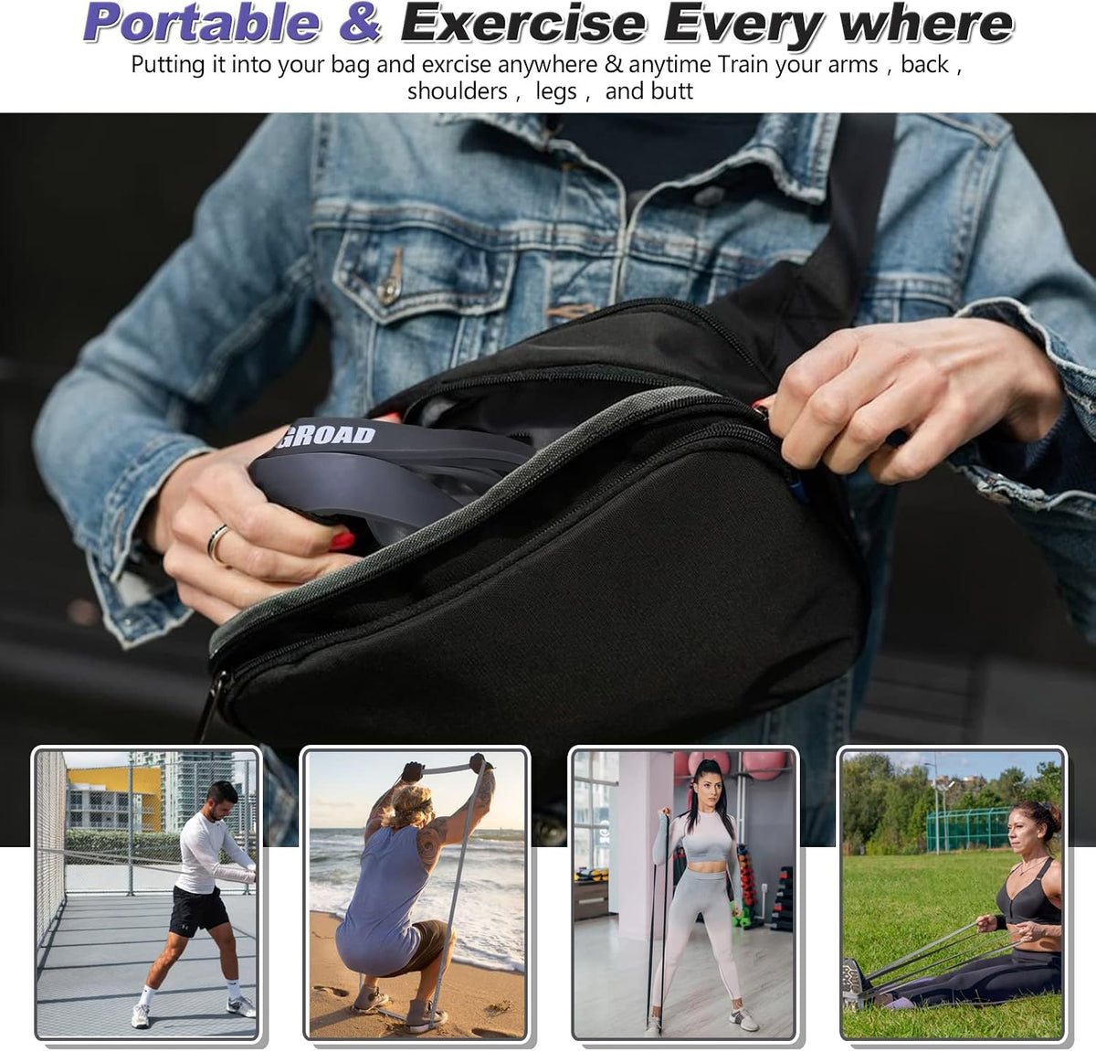 Resistance Band Pull Up Assistance Bands Sets Resistance Heavy Duty Exercise Stretch Fitness Bands for Stretching Power Lifting Workout Training with Instruction Guide