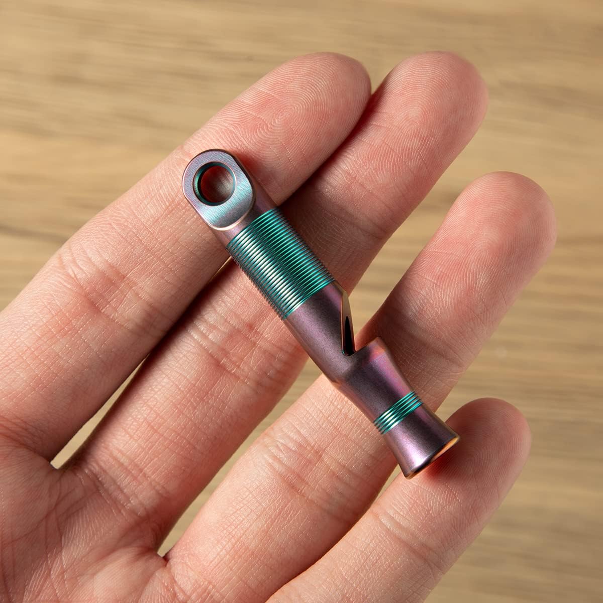 WeKnife Titanium Emergency Whistle Survival Loud, with Paracord