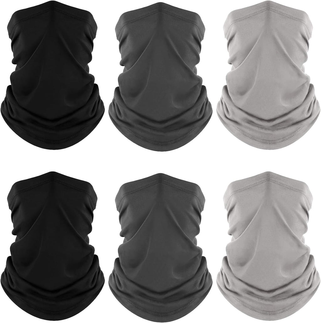 Fuinloth Neck Gaiter, 6 Pack Cooling UV Protection Bandana Face Mask Gator