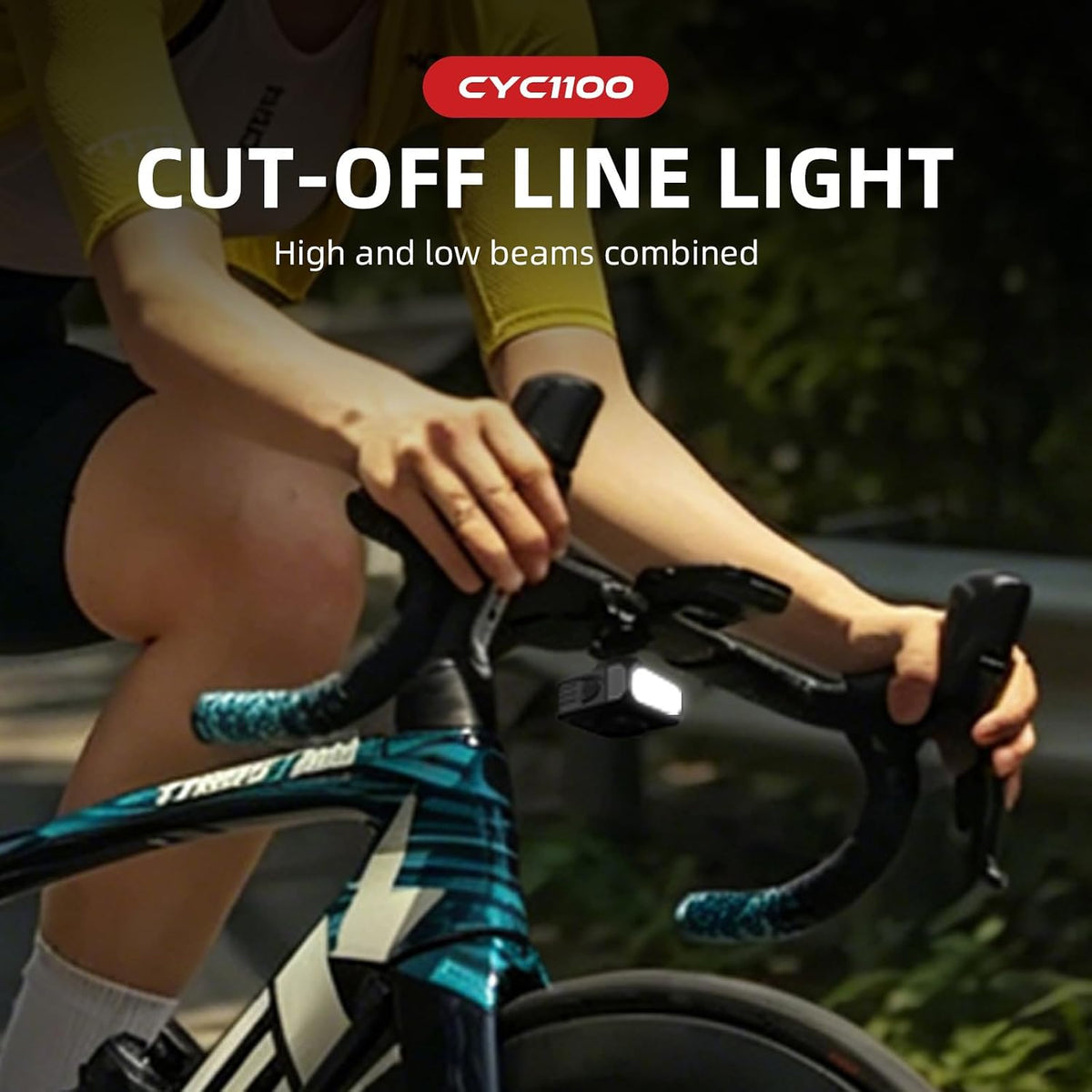 Bike Lights for Night Riding 1100 Lumen Compatible with Garmin/GoPro Mount Bright Bicycle Headlight 2000mAh USB-C Rechargeable IPX6 Waterproof Aluminum Alloy Anti-Dazzling Bike Front Light