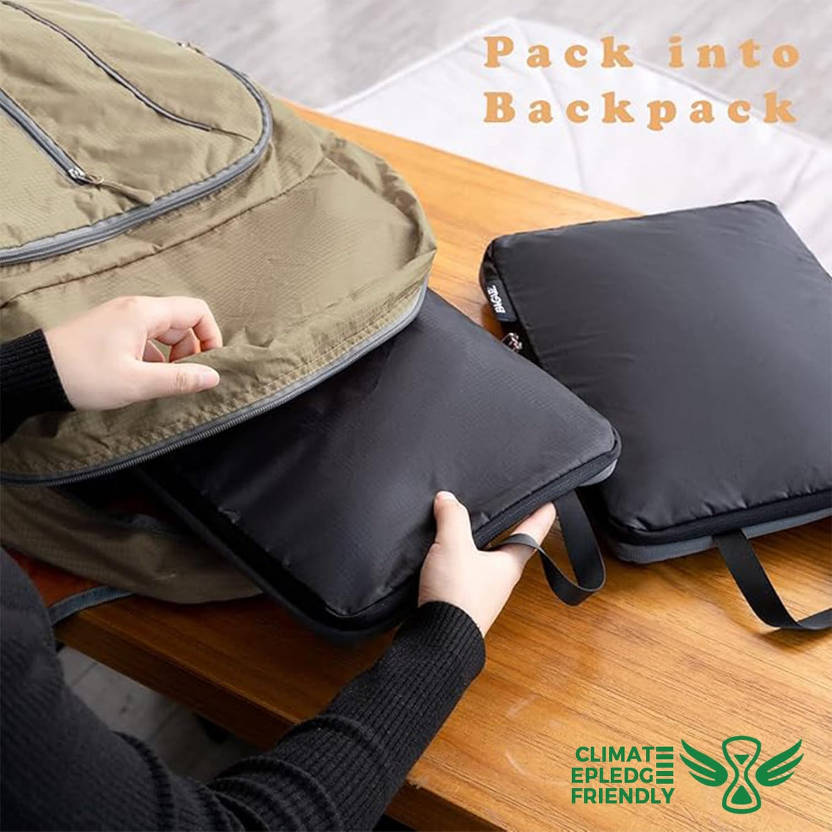 BAGAIL 6 Set Ultralight Compression Packing Cubes Packing Organizer for Travel Accessories Luggage Suitcase Backpack