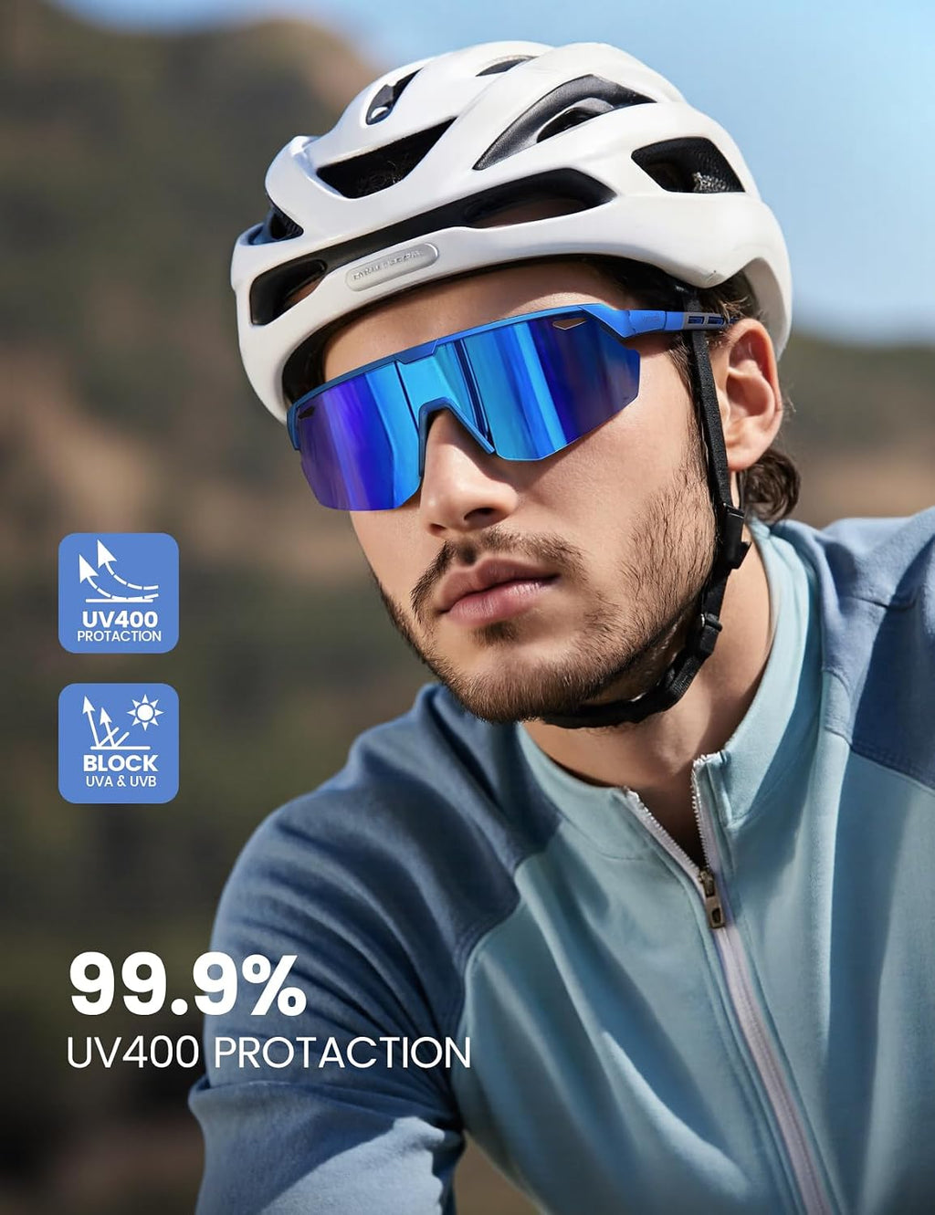 Lamicall 24g Polarized Sports Sunglasses for Men Women - UV400 Protection Sun Glasses for Baseball Running Cycling Fishing