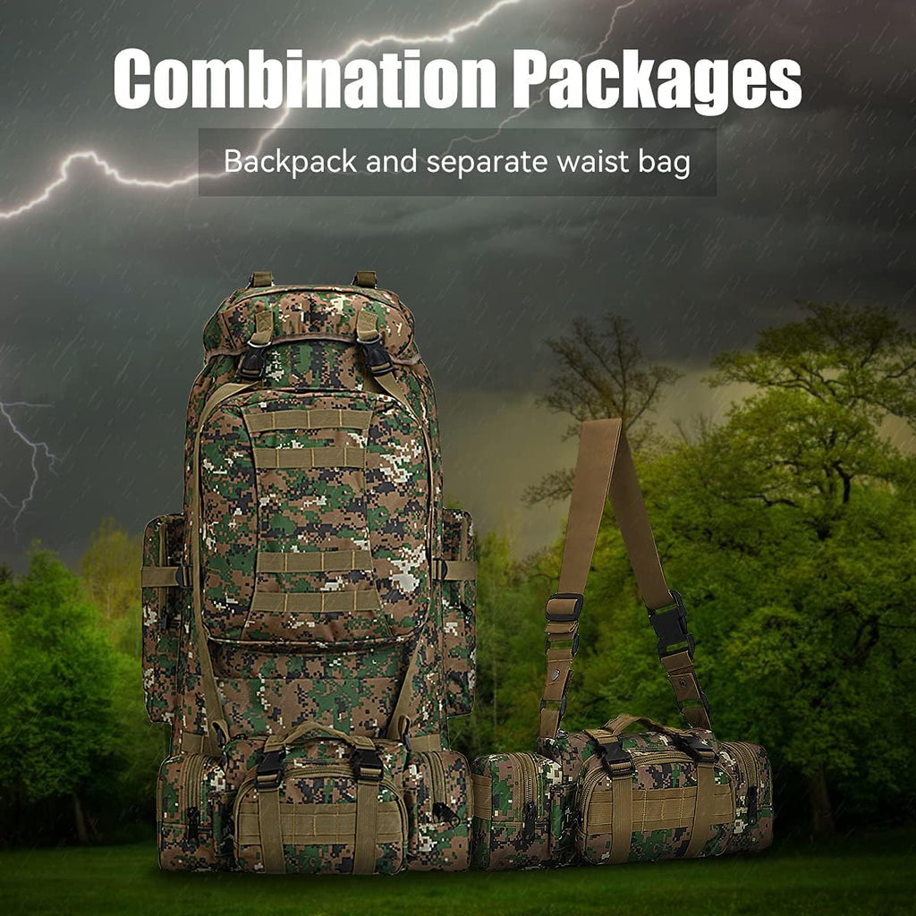 100L Camping Hiking Backpack,Molle military Tactical rucksack backpack,Waterproof Lightweight Hiking Backpack