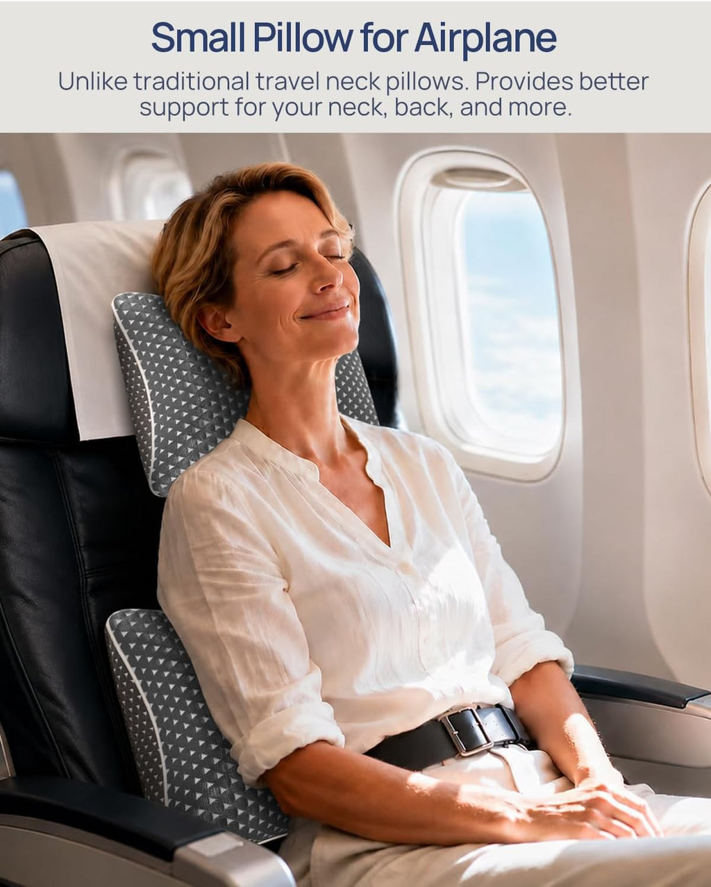 Adjustable Small Cooling Memory Foam Pillow for Travel, Camping & Airplane