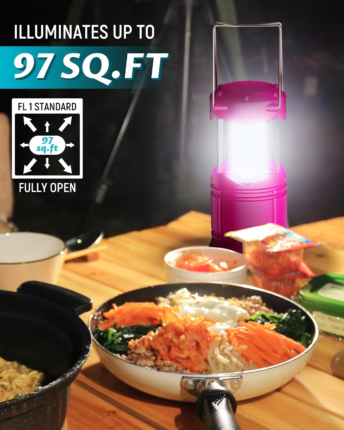 Lichamp 4 Pack LED Camping Lanterns, A4PK