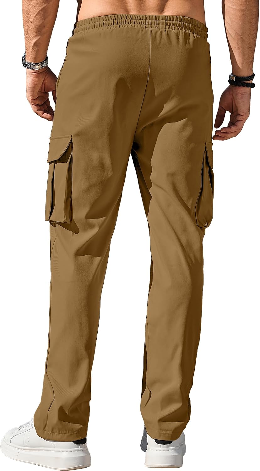 Comdecevis Men's Casual Cargo Pants Tactical Work Pants with Pockets