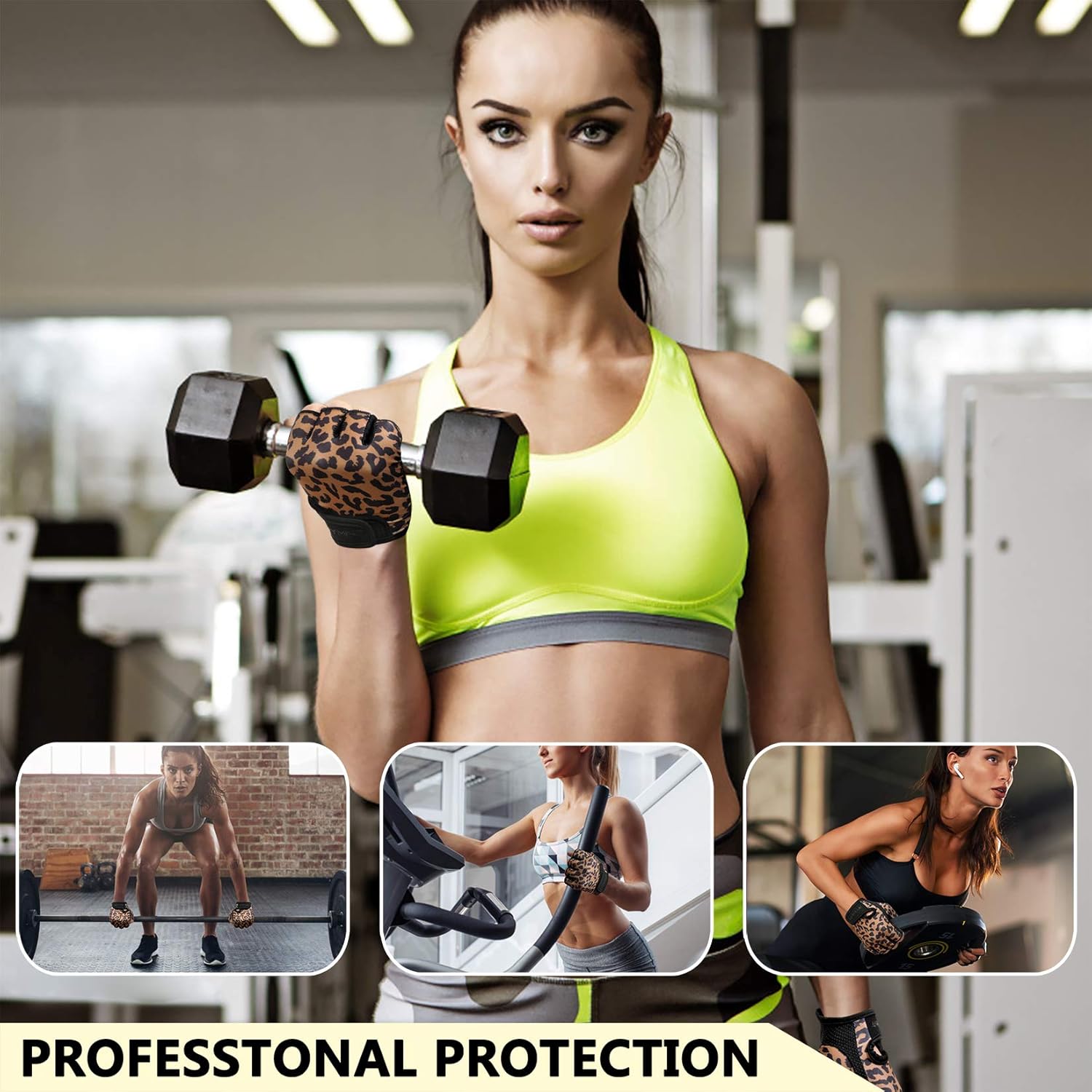 Workout Gloves for Women Men, Weight Lifting Gloves Padded, Full Palm Grip
