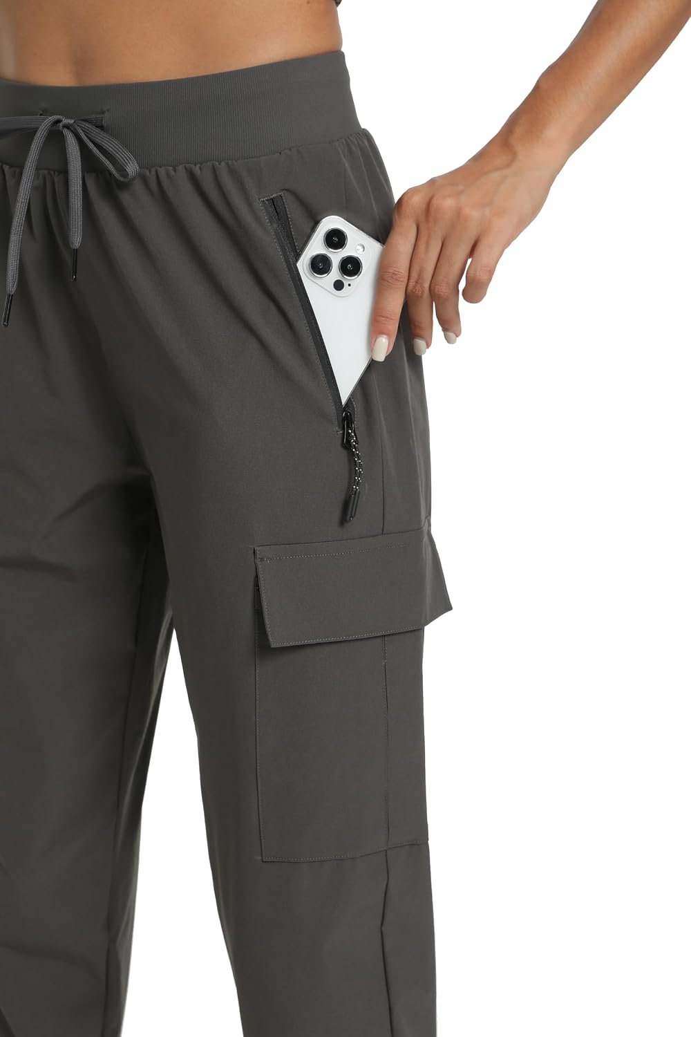 Womens Cargo Hiking Pants with 4 Pockets Lightweight Water Resistant