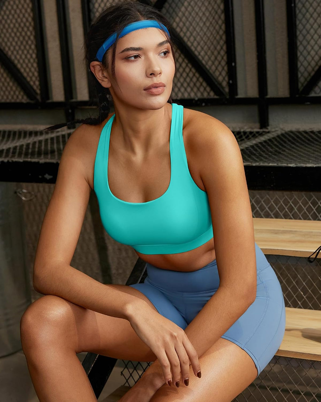 RUNNING GIRL Sports Bras for Women,Crisscross Back High Impact Sports Bra with Hook Closure Workout Supportive Bra