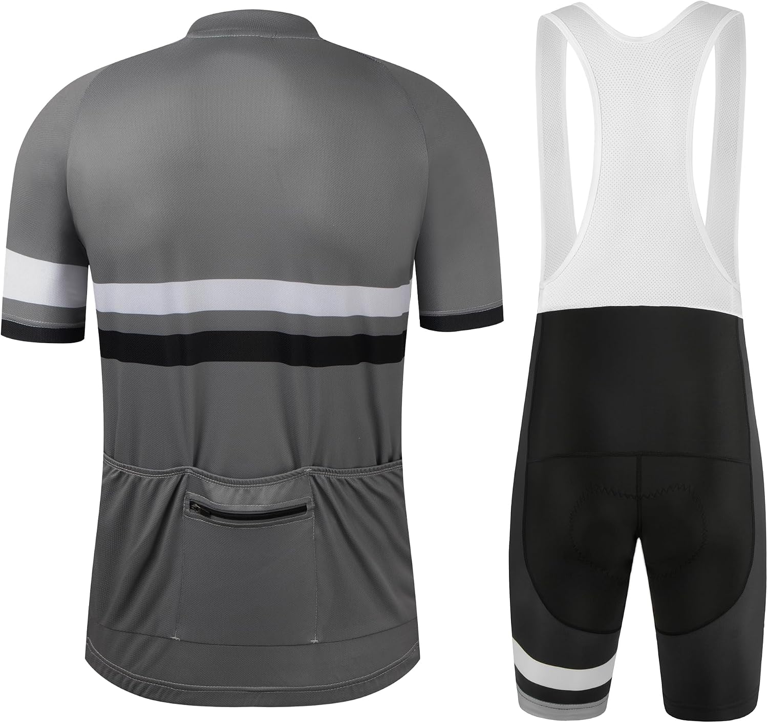 Coconut Ropamo CR Men's Cycling Jersey Set Road Bike Jersey Zipper Pocket Short Sleeves Cycling Kits Bib Shorts 3D Padded