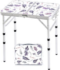 Yriuat Folding Camping Table 2ft Portable Picnic Table, Misty Lilac