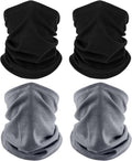 LUOLIIL VOE 4 Pack Winter Neck Warmer, Neck Gaiter Ski for Men & Women, Soft Fleece Face Cover Mask Scarf for Cold Weather