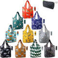 BeeGreen Animal Reusable Shopping Bags Grocery Totes 10 Pack with Zipper Carry Pouch Cute Shopper Bags XLarge Machine Washable Durable Gifts for Animal Lovers Women