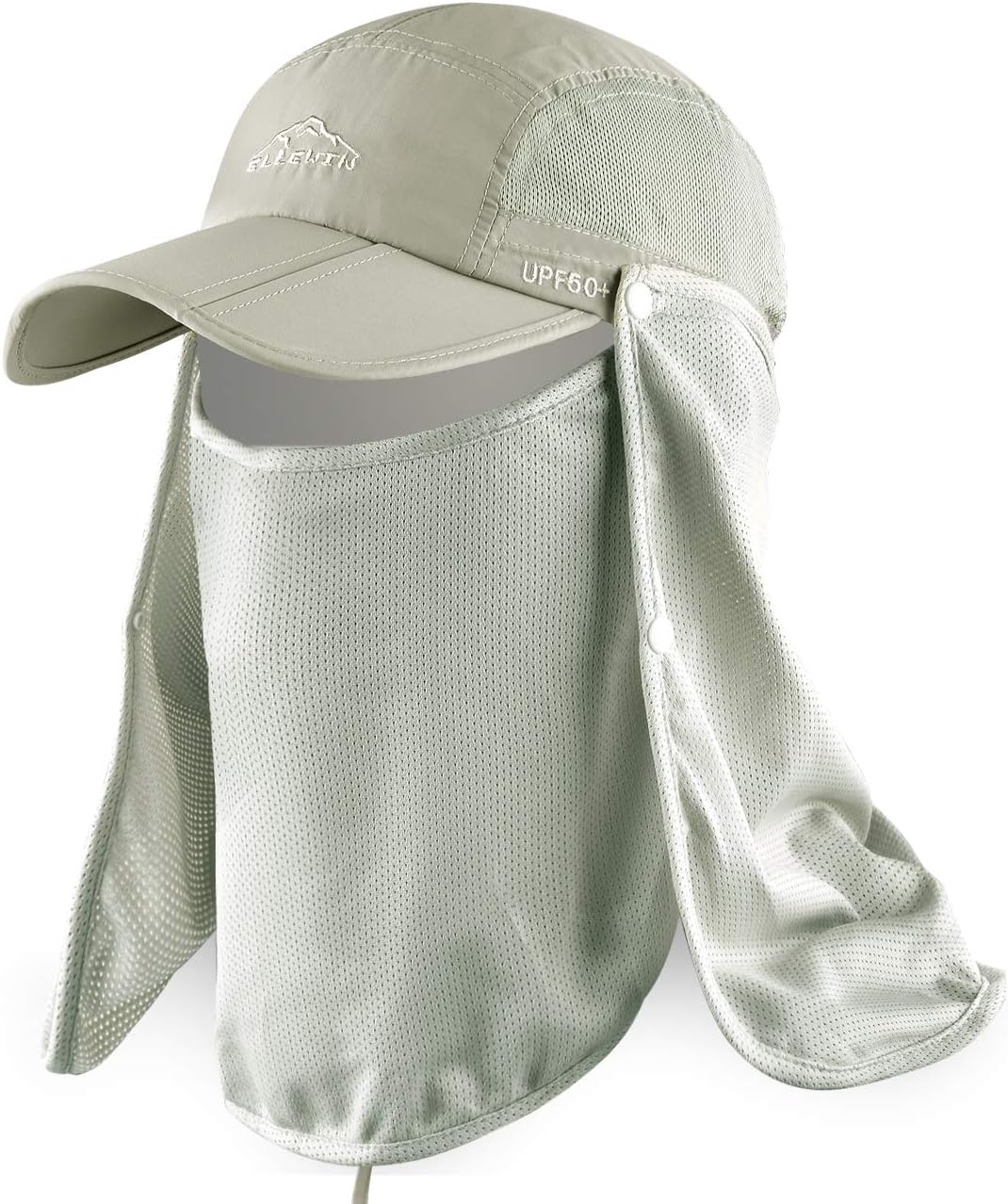 Outdoor Sun Hat for Men Women UPF 50+ Fishing UV Hat with Neck Flap Face Cover for Sun Protection