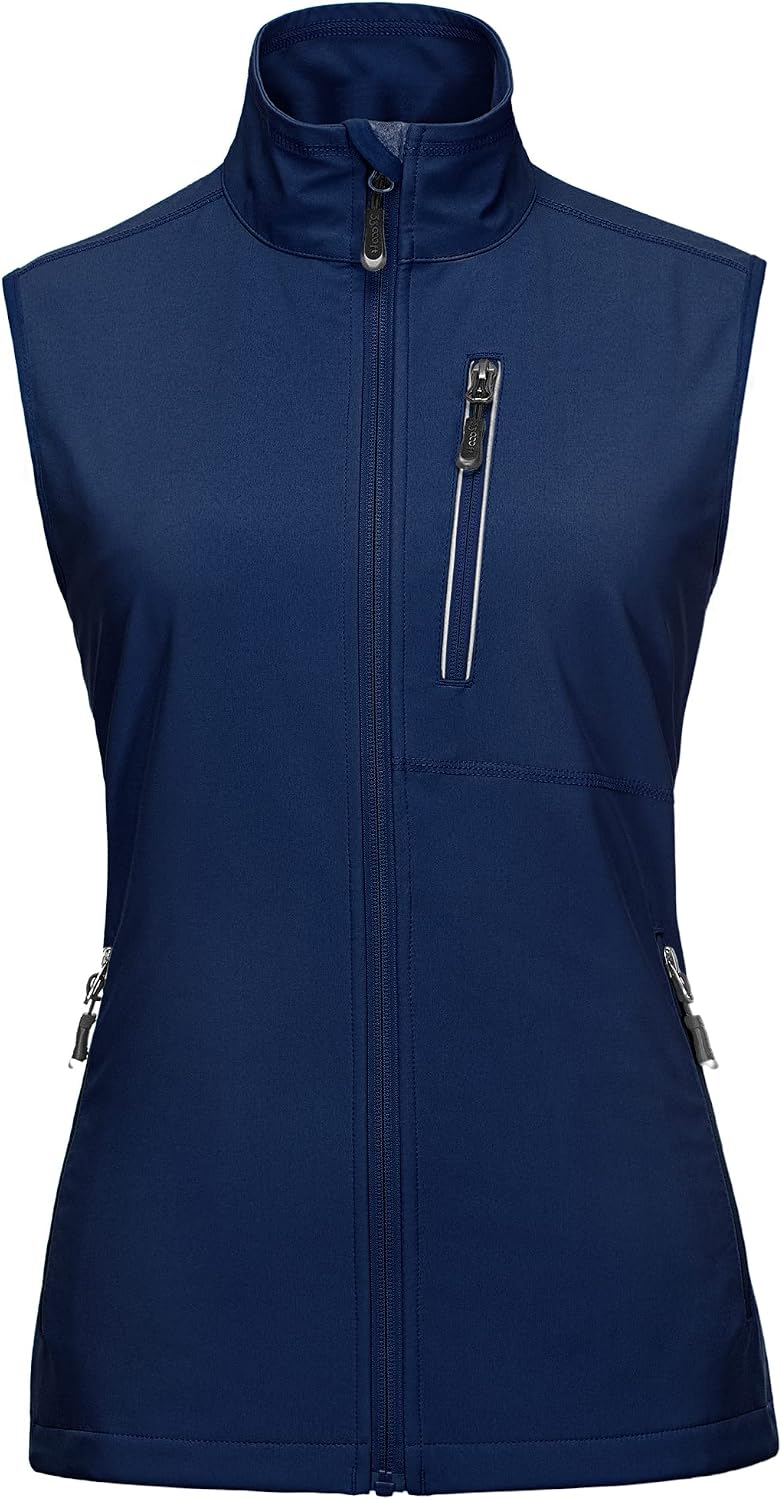 33,000ft Women's Lightweight Running Vest with 6 Pockets for Travel Golf