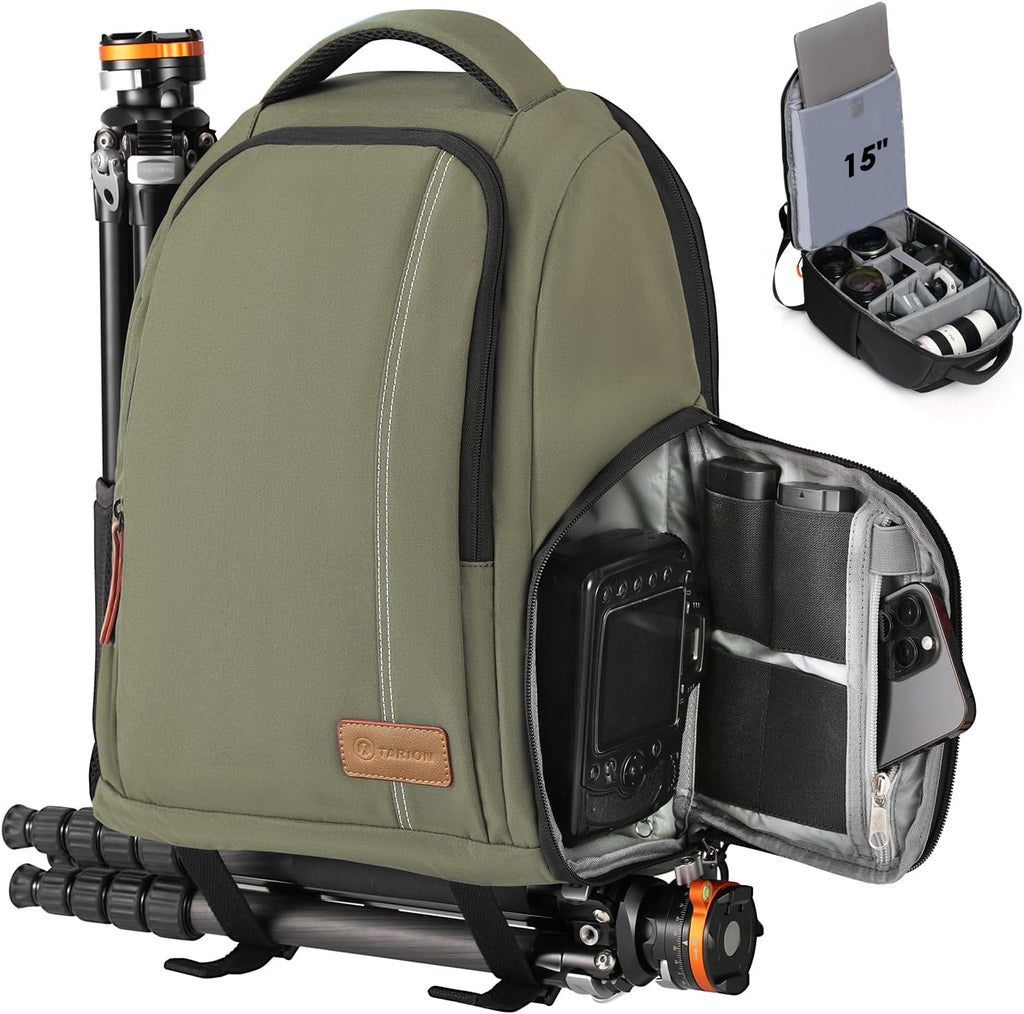 TARION Camera Backpack for Photographers Compact 15L, TB04 Green