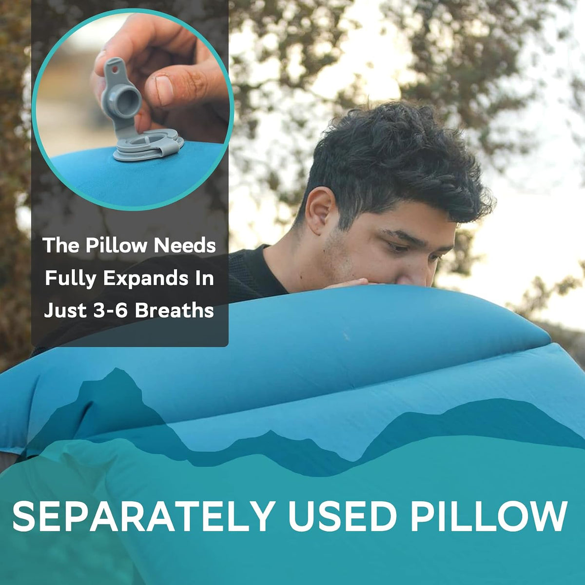 Clostnature 1.5in Lightweight Self Inflating Sleeping Pad for Camping