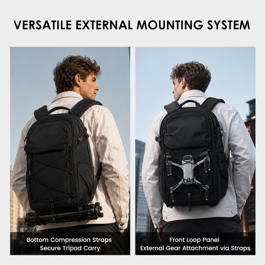 TARION Urban Camera Backpack for Photographers 21L ROVE FX21 Black
