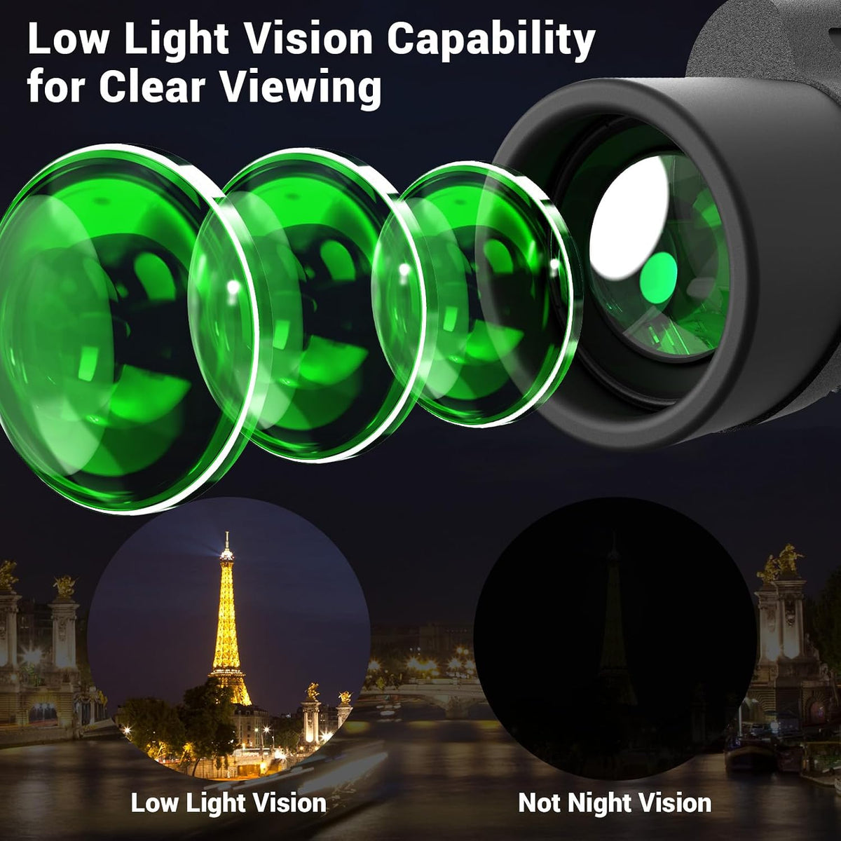 Monocular Telescope for Smartphone, High Powered Monoculars for Adults with Phone Adapter & Metal Tripod Portable Handheld Telescope for Bird Watching Hiking Camping Outdoor Travel