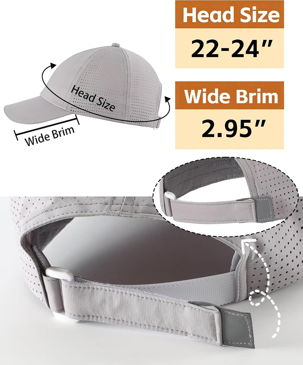 Home Prefer Reflective Water Repellent Quick Dry Airy UPF50+ Sun Hat for Men Women Outdoor Sports Baseball Caps Unisex