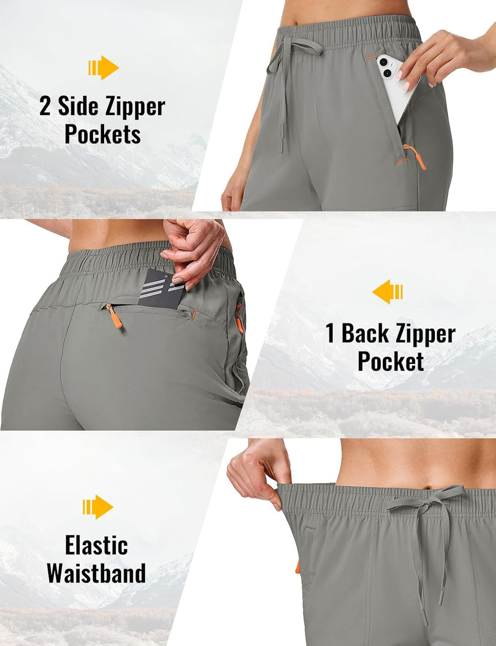 Rdruko Women's Hiking Shorts 8" Quick Dry Shorts with Pockets
