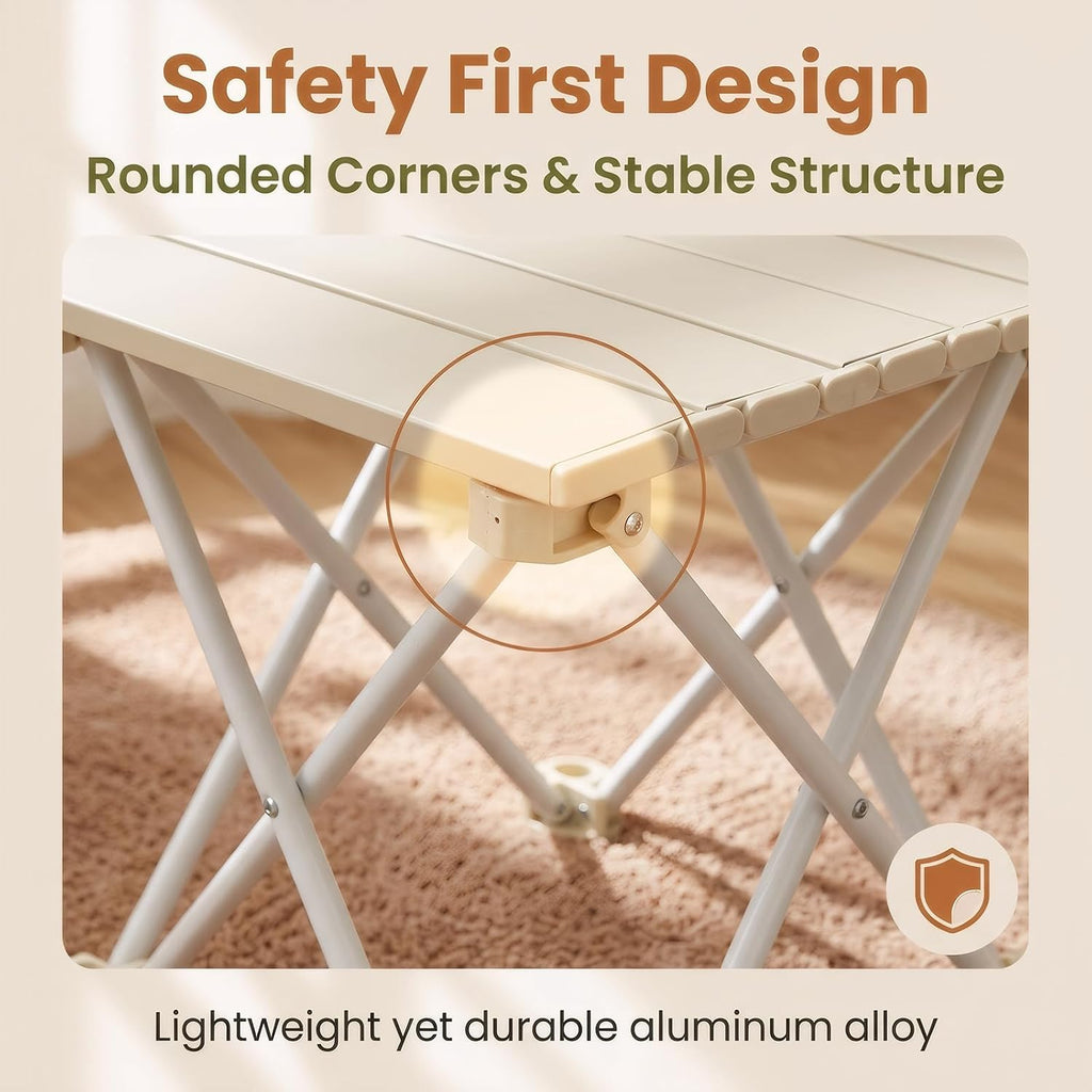 Folding Camping Table, Small Camping Table, Portable Aluminum Camp Table