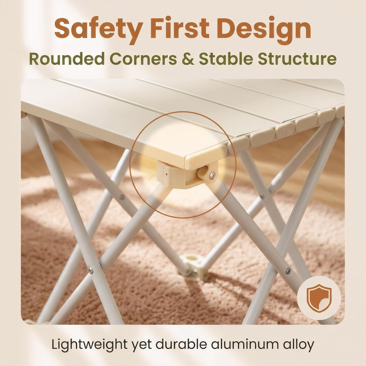 Folding Camping Table, Small Camping Table, Portable Aluminum Camp Table