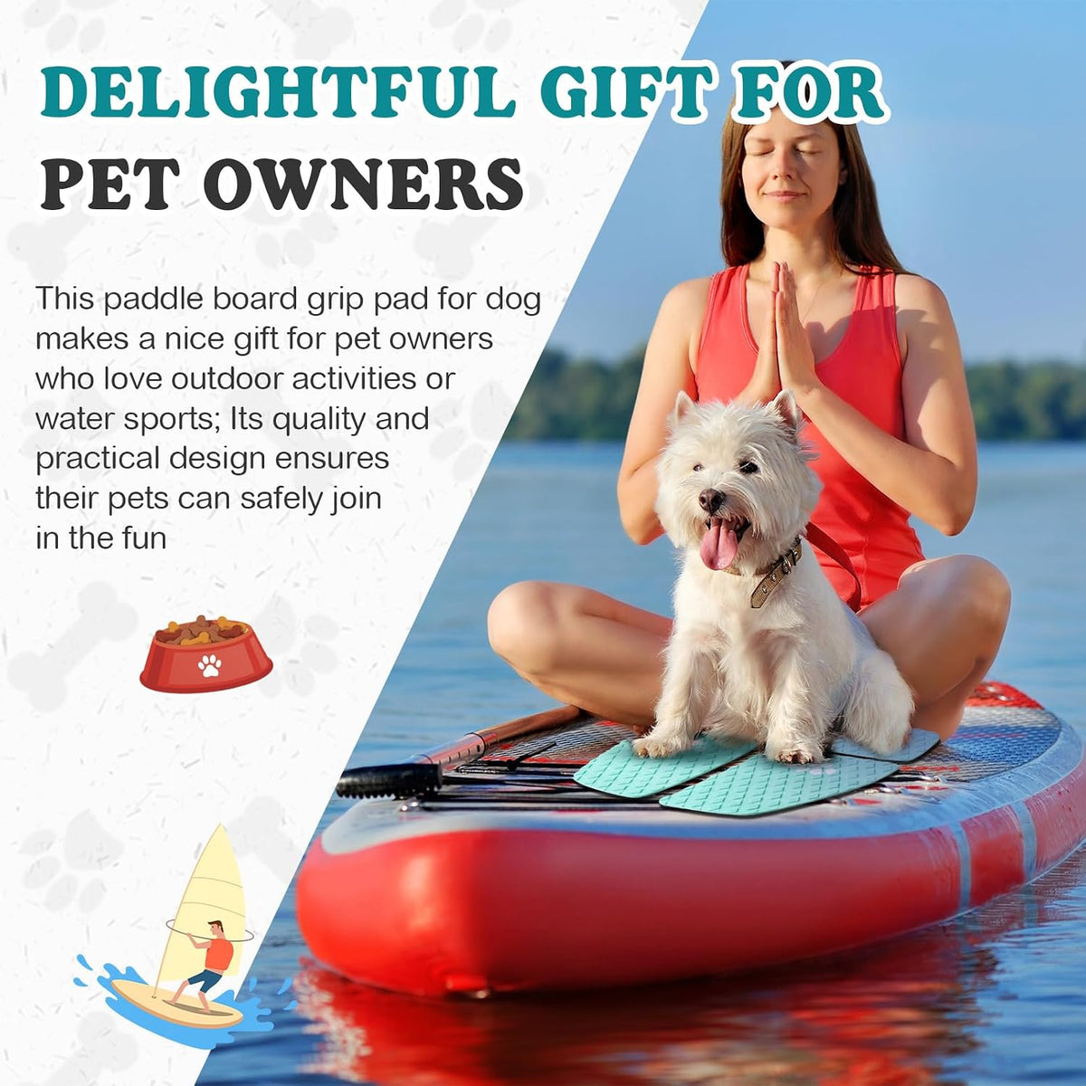 Drydiet Dog Traction Pad Dog Paddle Board Kayak Accessories