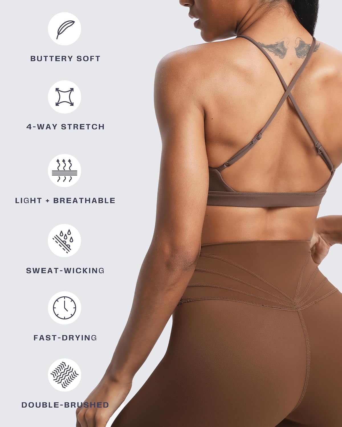 Aoxjox Women's Jamie Deep V Sports Bra